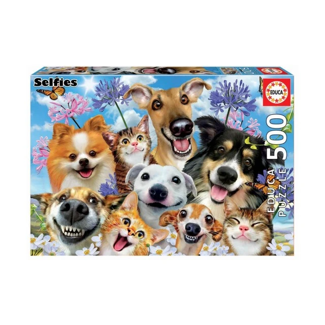 Animal selfie puzzle 500 pieces
