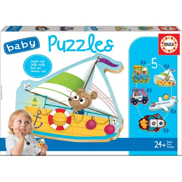 Vehicles - puzzle over 2 years old.