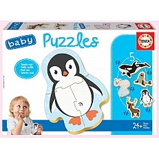 Animals from the North Pole - puzzle over 2 years old.