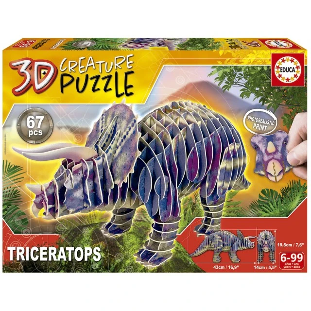 Triceraptor 3D puzzle