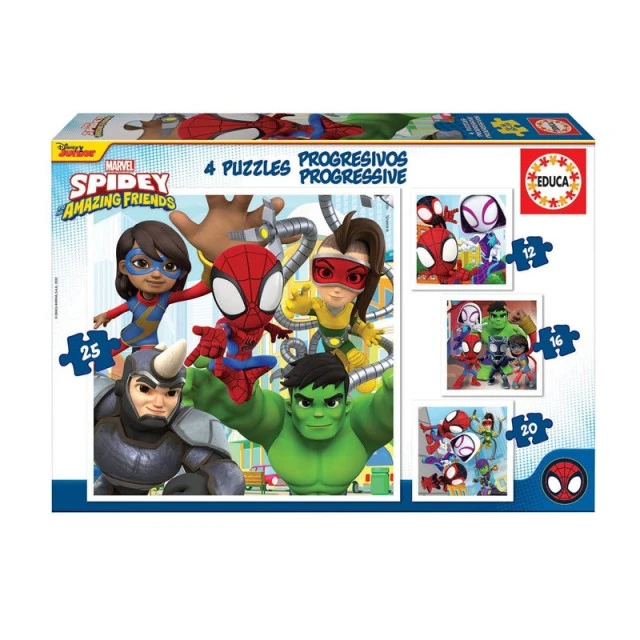 Spiderman and his friends - puzzle 12-16-20-25 pieces