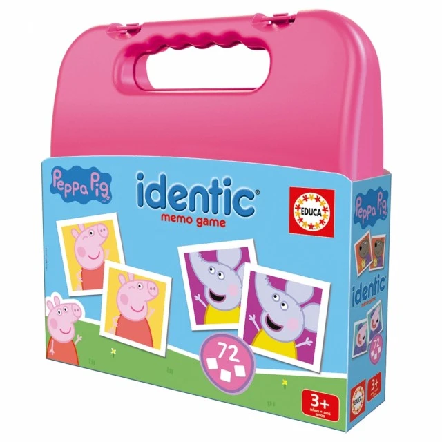 Memory game in a case, Educa, Peppa Pig, 72 cards