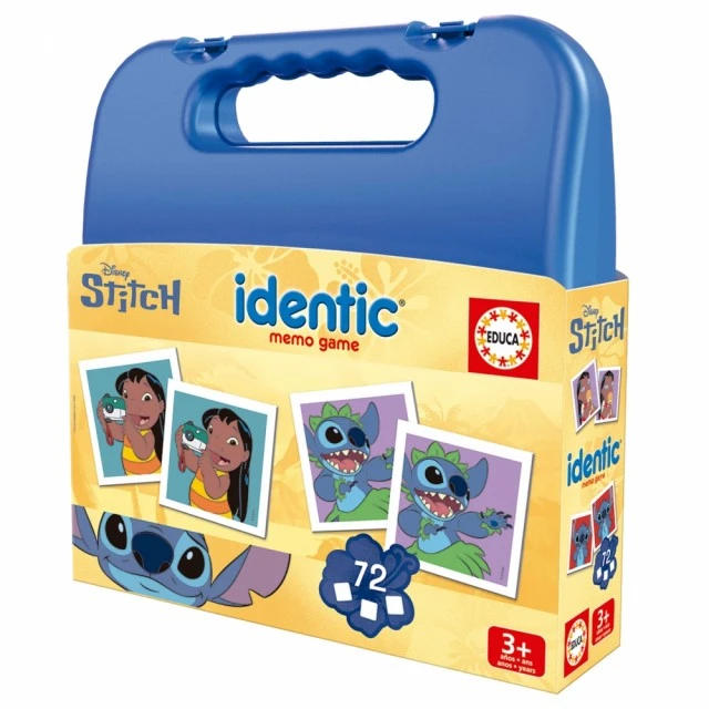 Memory game in a case, Educa, Stitch, 72 cards