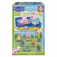 Puzzle, Educa, Peppa Pig, 2 in 1, 2 x 25 pieces