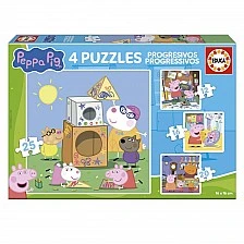 Progressive puzzle, Educa, Peppa Pig, 4 in 1, 12-16-20-25 pieces