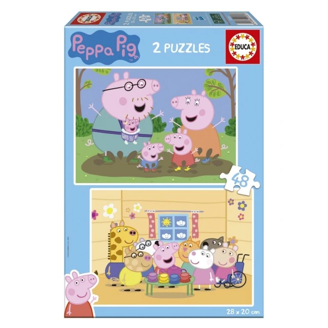 Puzzle, Educa, Peppa Pig 2 in 1, 2 x 48 pieces