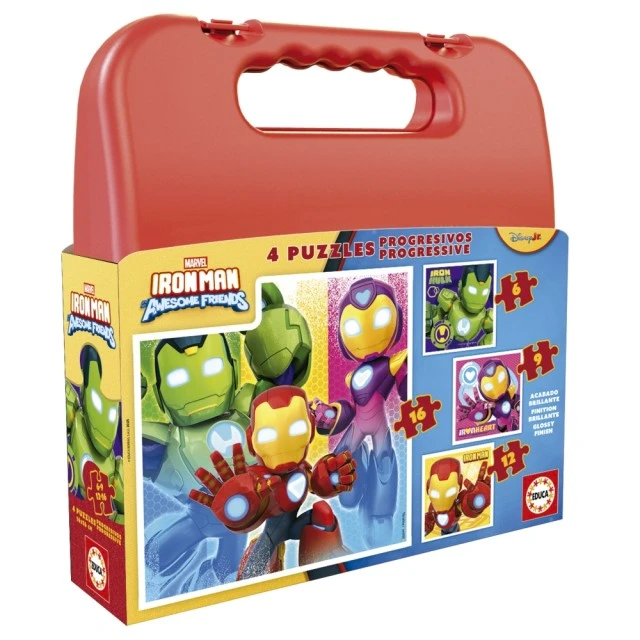 Progressive puzzle, Educa, Iron Man and friends 4 in 1, 6-9-12-16 pieces