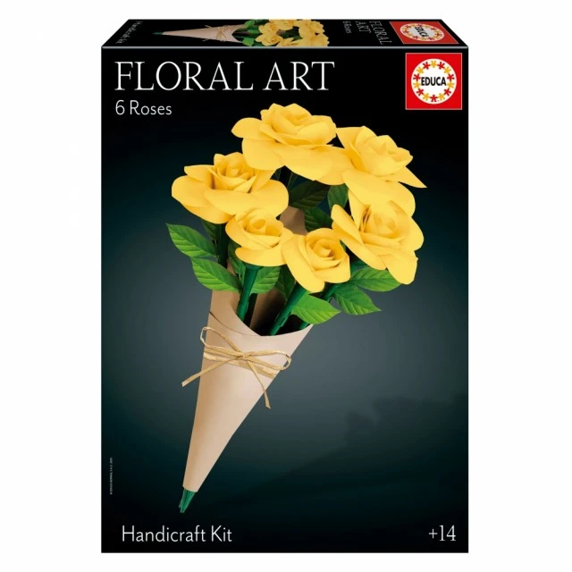3D Puzzle, Educa, Floral Art, Yellow Roses