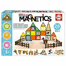 Magnetic constructor, Educa, Eco farm, 28 pieces