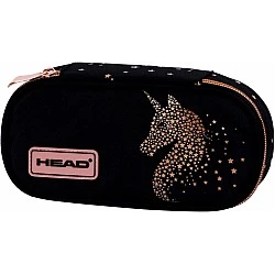 School Toiletry Head, Golden Unicorn, 22x9x5cm