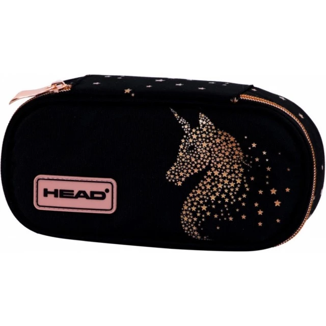 School Toiletry Head, Golden Unicorn, 22x9x5cm
