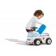 Childrens truck without pedals, opening seat and steering wheel with horn - ambulance