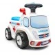 Childrens truck without pedals, opening seat and steering wheel with horn - ambulance