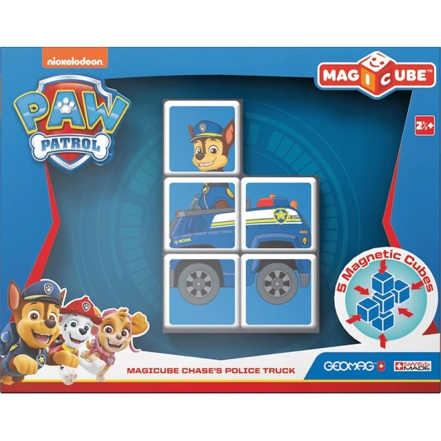 Магнитен конструктор Magicube, Paw Patrol, Полицейската кола на Чейс 079, 5 части