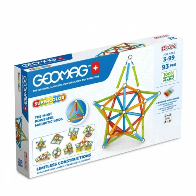 Magnetic constructor Supercolor 385, 93 parts