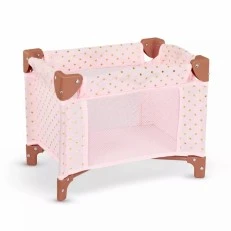 Детска играчка Сгъваема кошара за кукли Lulla Baby 14", 33 х 15.24 х 12.7 см, Розов
