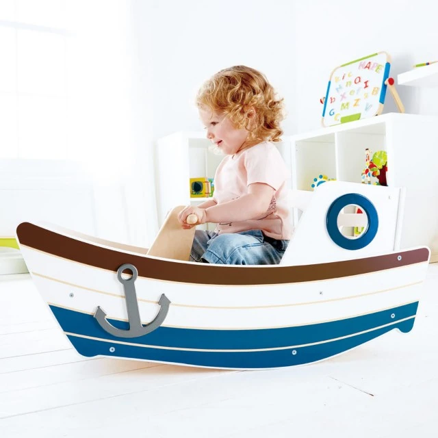 Childrens wooden swing boat