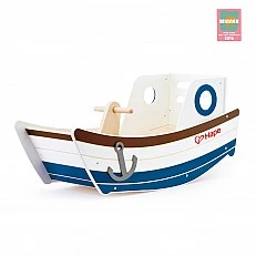 Children's wooden swing boat