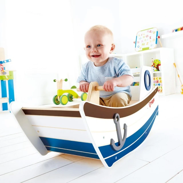 Childrens wooden swing boat