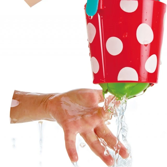 Colorful bathroom buckets set