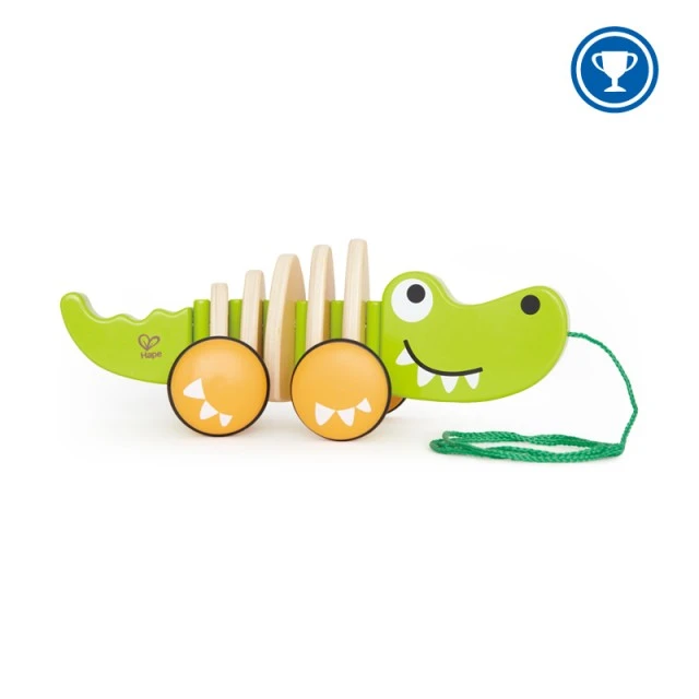 Wooden toy for pulling - Crocodile