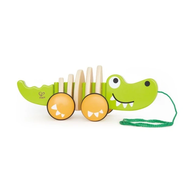 Wooden toy for pulling - Crocodile