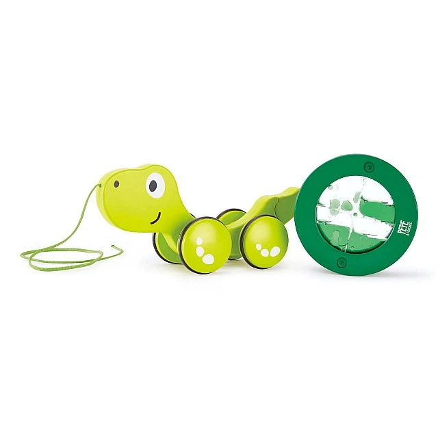 Childrens wooden turtle to pull