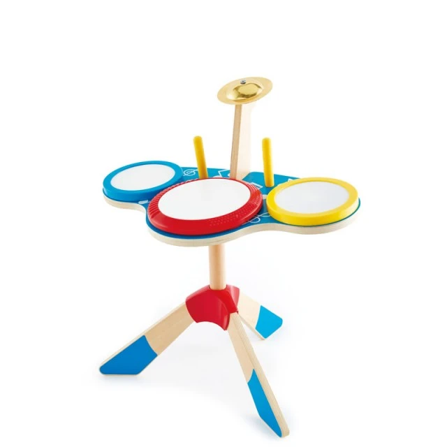 A set of drums and cymbals