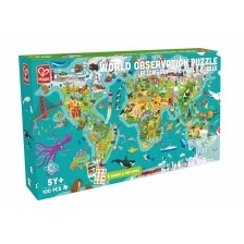 World Tour 2 in 1 puzzle and game, 105 pieces