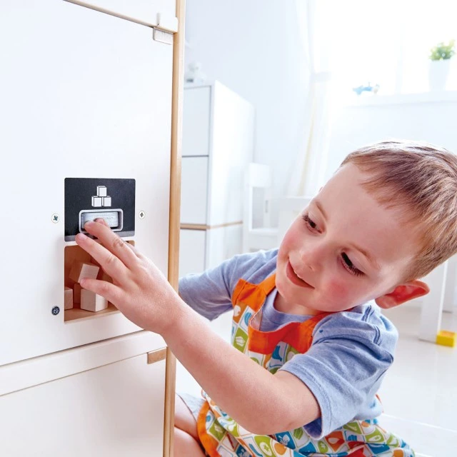 Wooden fridge and freezer
