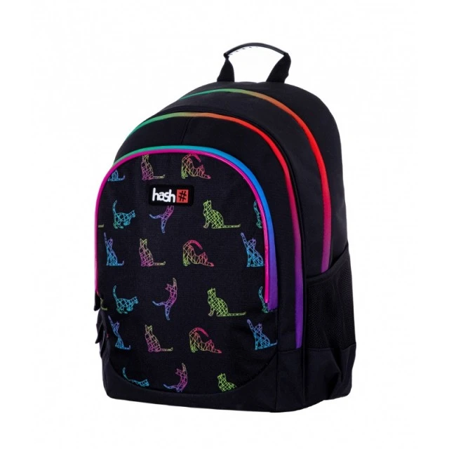 School backpack, HASH, Happy Kitten, 39x28x15cm