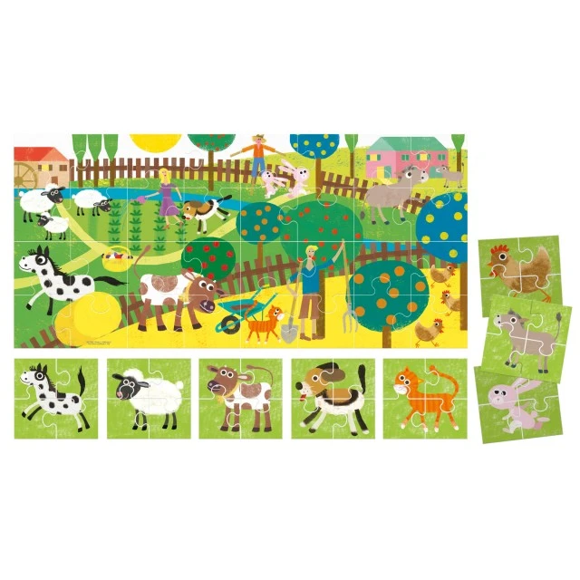 Puzzle set 8 pcs. - A farm