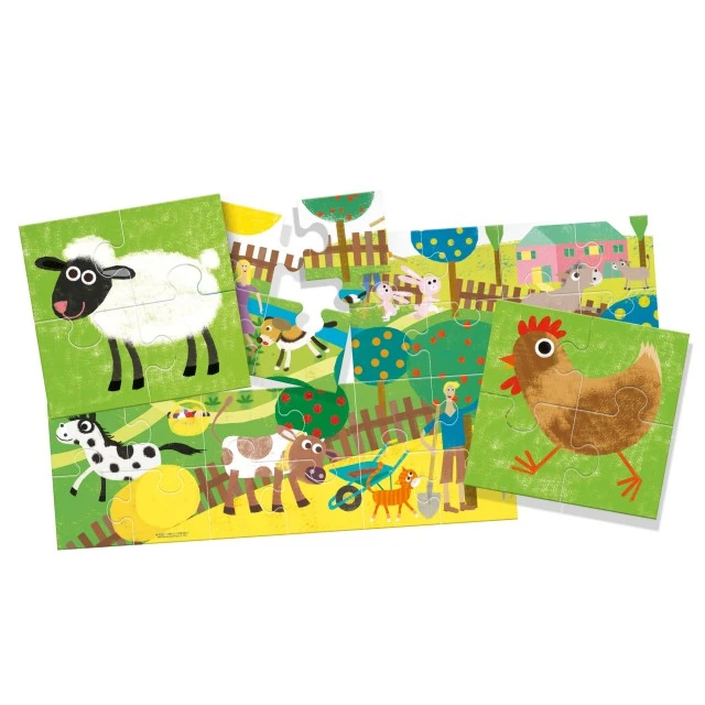 Puzzle set 8 pcs. - A farm