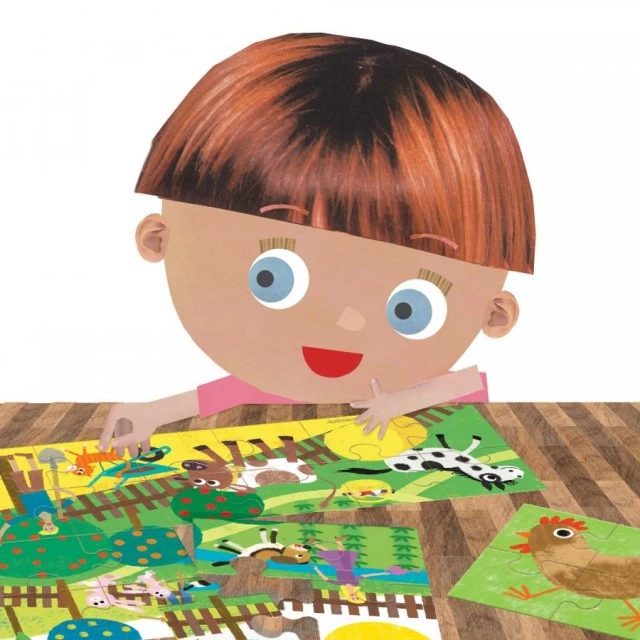 Puzzle set 8 pcs. - A farm