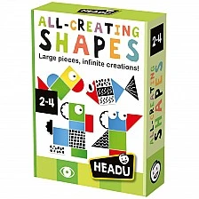 Образователен комплект, Headu, Montessori, Креативни форми, 28 части