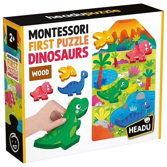 Образователен пъзел, Headu, Montessori, Моят първи пъзел, Динозаври