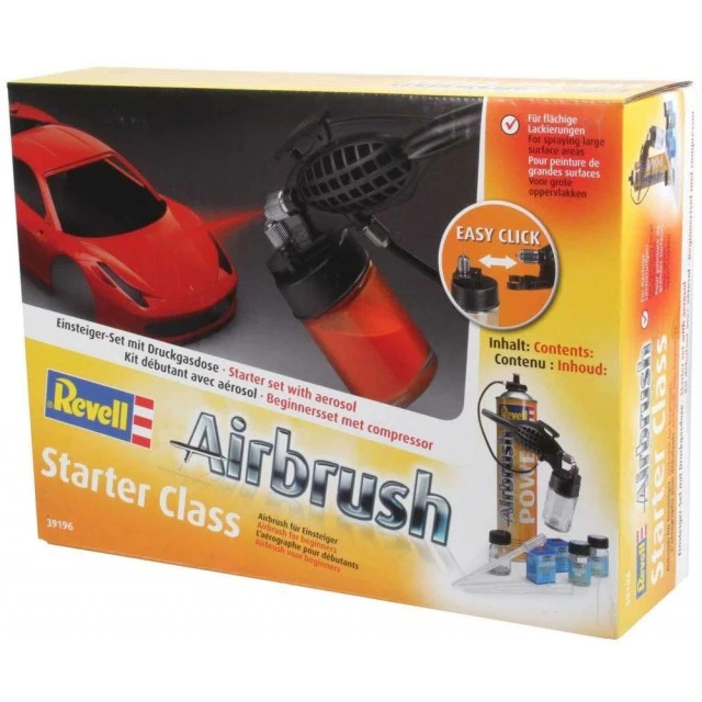 Комплект еднодействащ аерограф Starter Class, 10 части