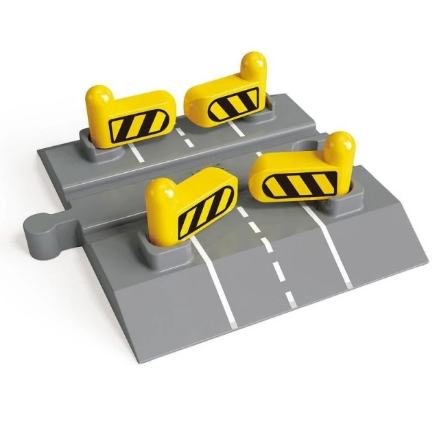 Wooden toy Automatic barriers when crossing railway lines