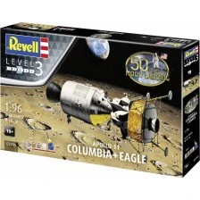 Apollo 11 Columbia and Eagle Prefab Model Kit, 60 Pieces