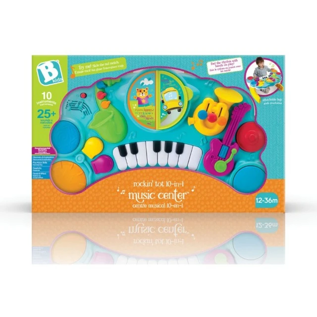 Интерактивна играчка, Infantino, B Kids, 10 в 1 Музикален център, Син