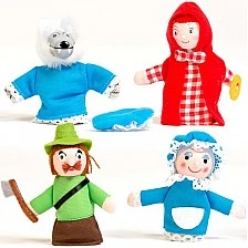 Set of finger puppets 11 cm Little Red Riding Hood, 4 pieces