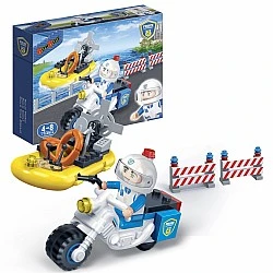 Constructor Police bike and boat, 62 parts