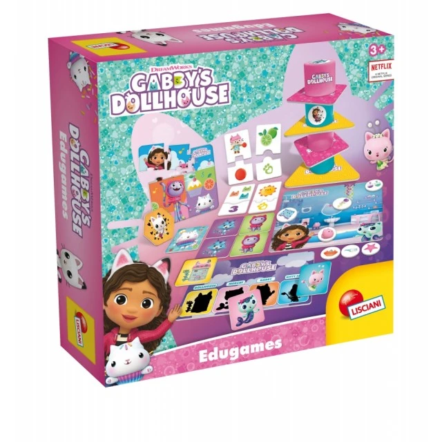 Educational game set, Lisciani, Gabby′s Dollhouse, Collection of 10 games