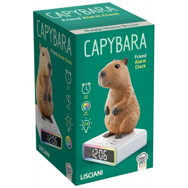 Digital alarm clock with light, Lisciani, Rainy Days, Capybara Friend