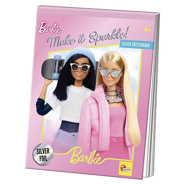 Creative set, Lisciani, Barbie, Coloring book with holographic effect