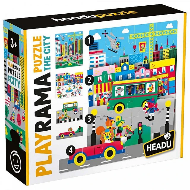 Прогресивен пъзел Playrama, Градът, 40 части