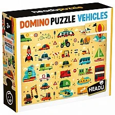 Educational Domino Puzzle, Vehicles, 28 pieces