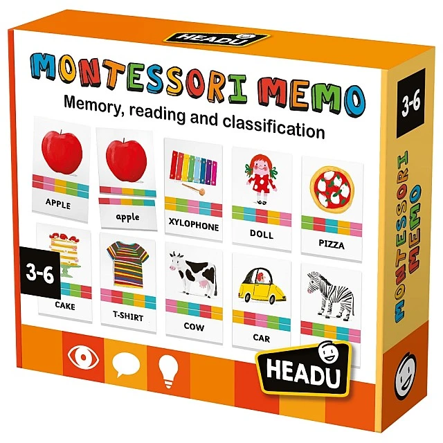 Educational game Memory - sort and classify, Headu, 72 pieces