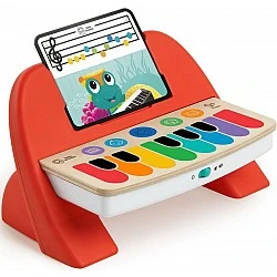 Музикална играчка, Baby Einstein, Дървено сензорно пиано, 25.5 x 14.5 х 14 cm, Червен