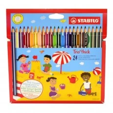 Set of colored pencils, Stabilo, TRIO thick ergonomic, ST203/24-01, 24 colors